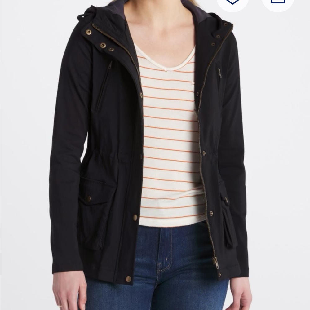 Women's Black Utility Jacket with Hood